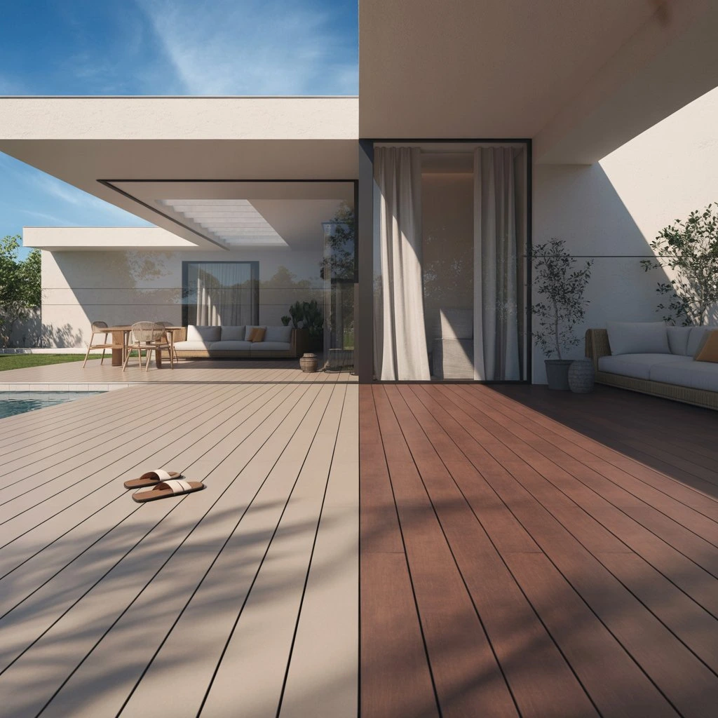 does composite decking burn your feet