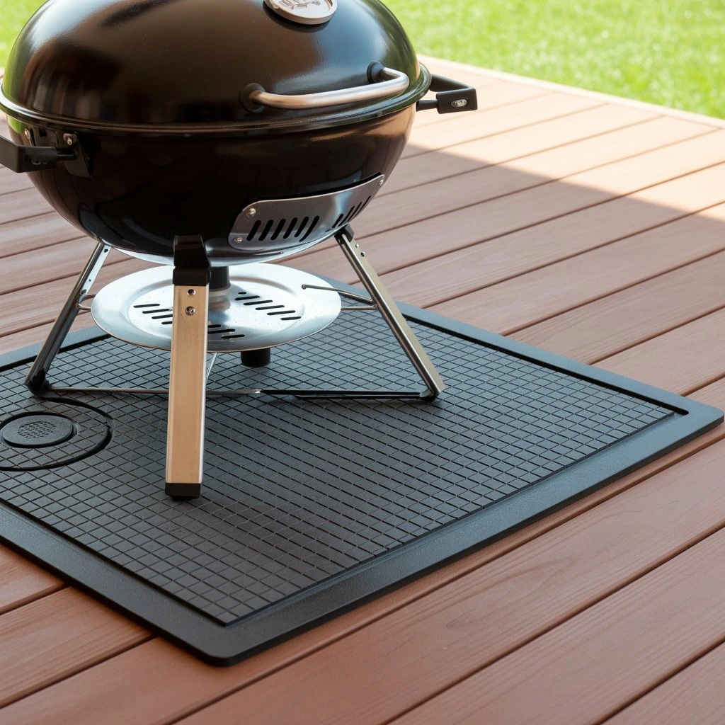 COMPOSITE DECKING IN A BARBECUE GAZEBO