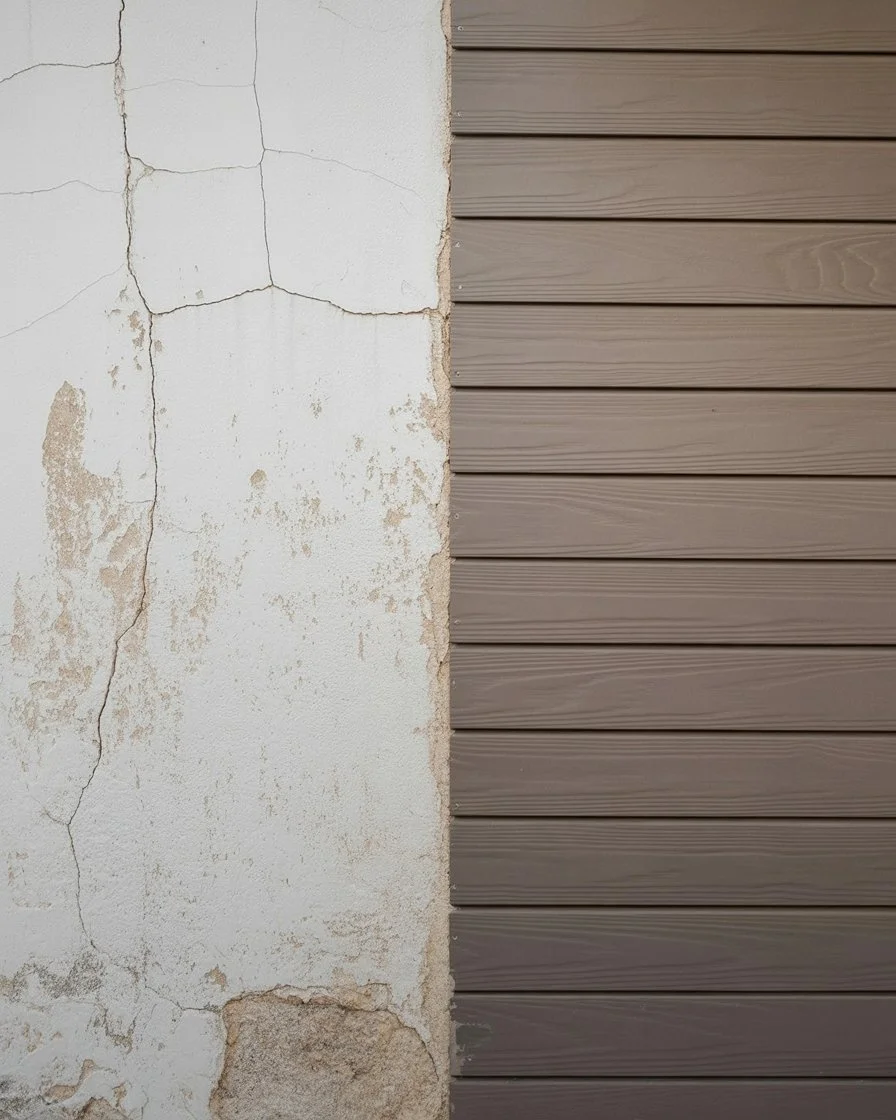 Composite cladding and renovating an old house
