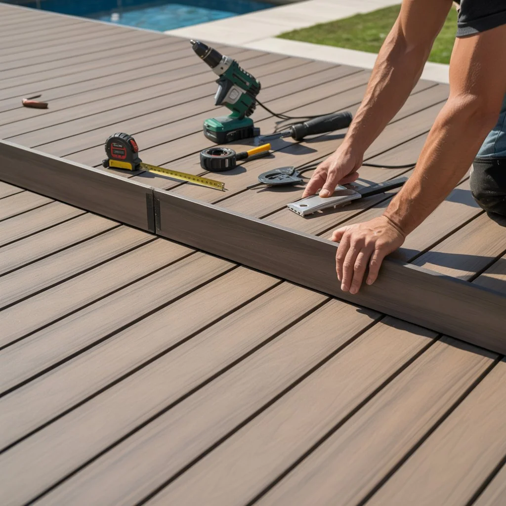 How long does it take to install a composite decking board terrace