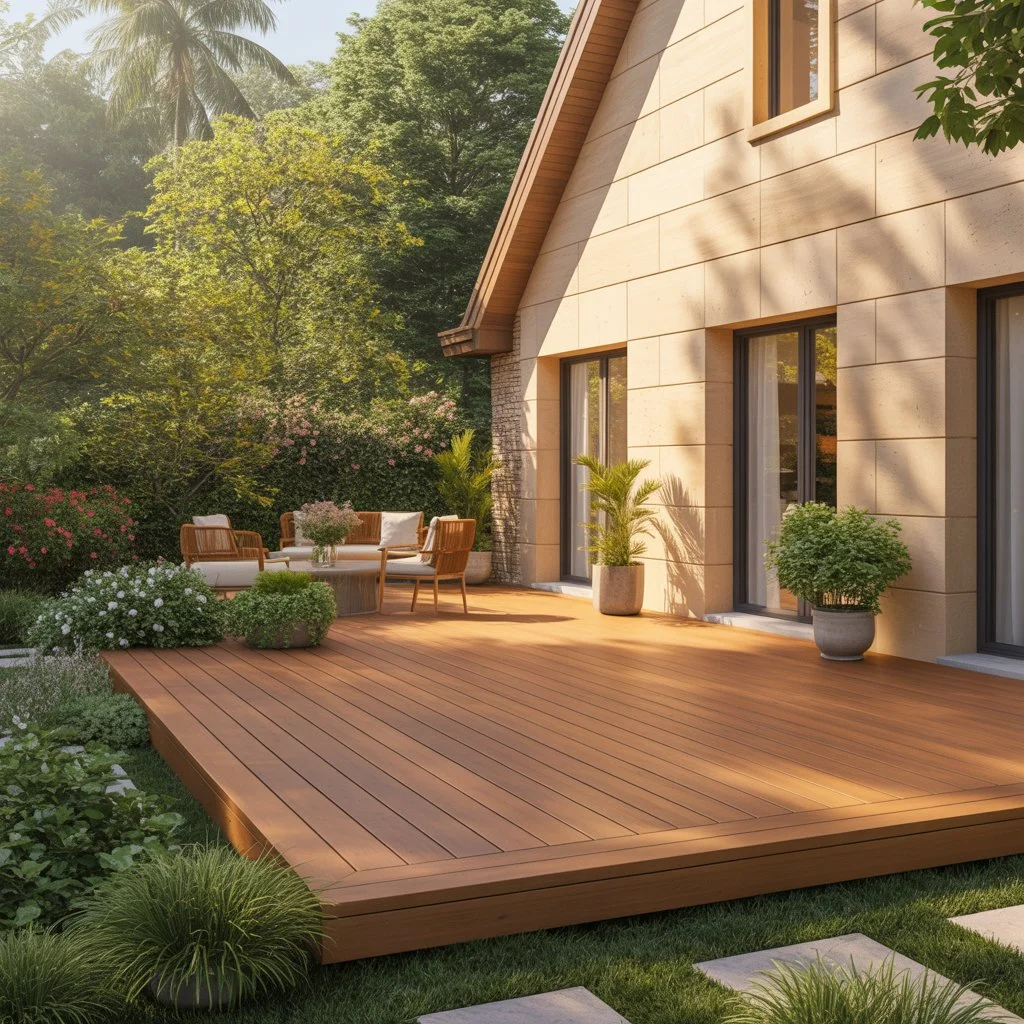 How to choose the colour of composite decking to match your home’s exterior