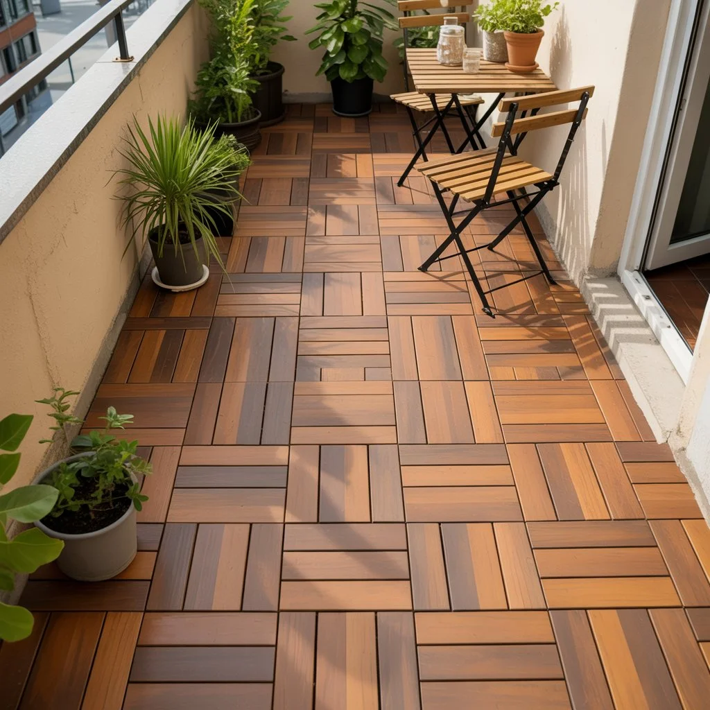 How to assemble composite decking tiles