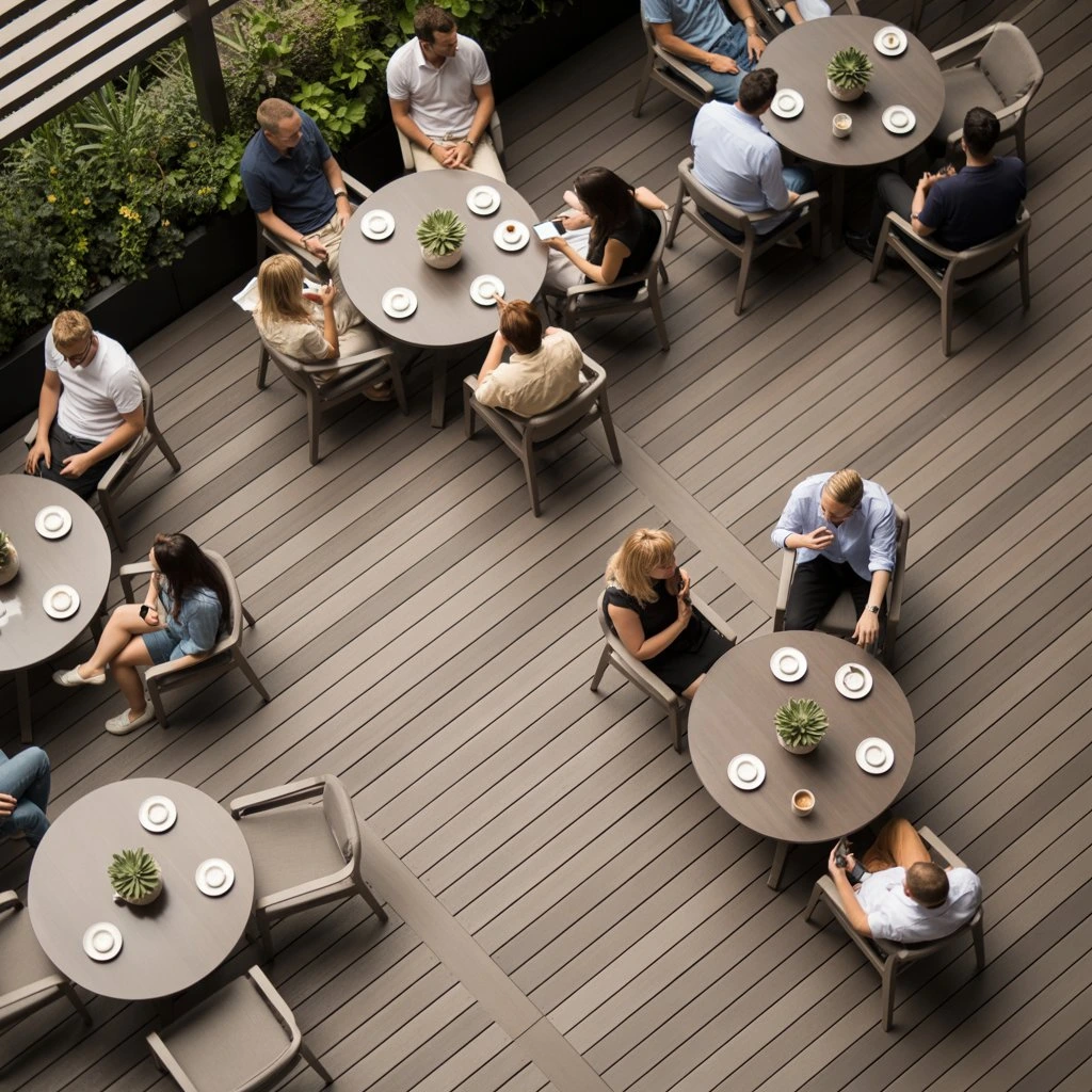 Composite decking in the hospitality industry
