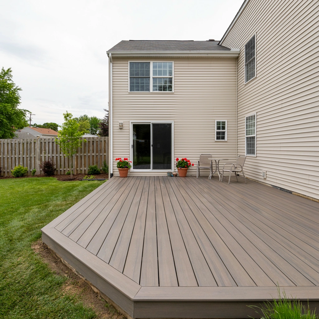 WPC decking board colour change - stabilisation