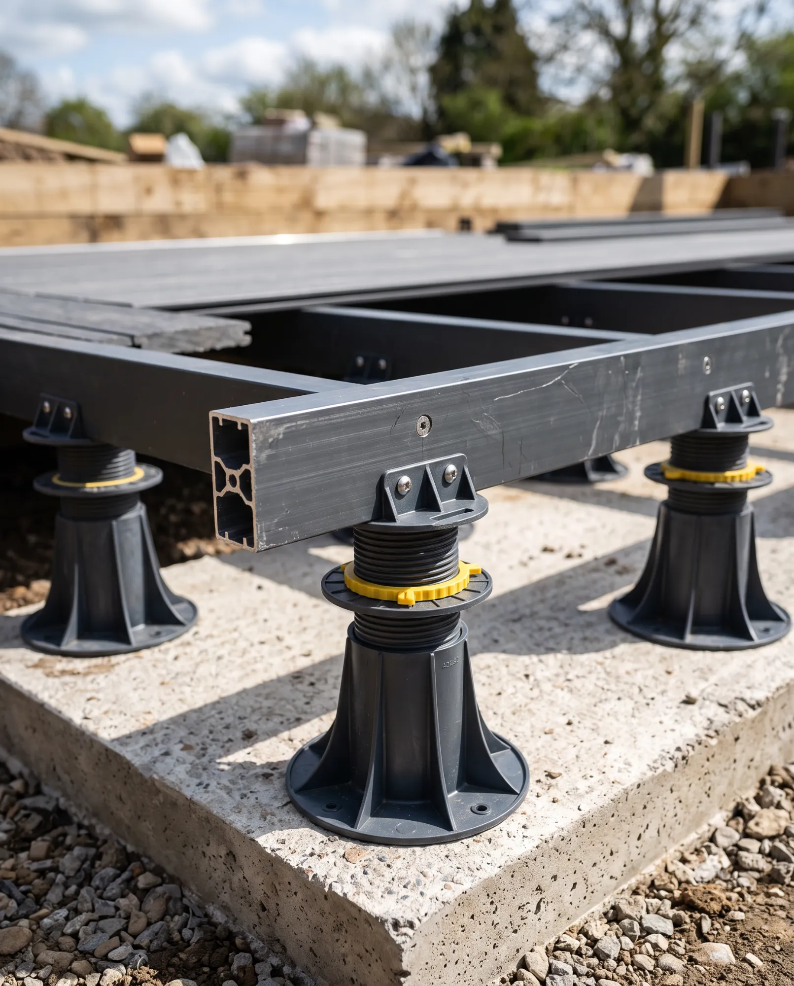 Installing a terrace on supports