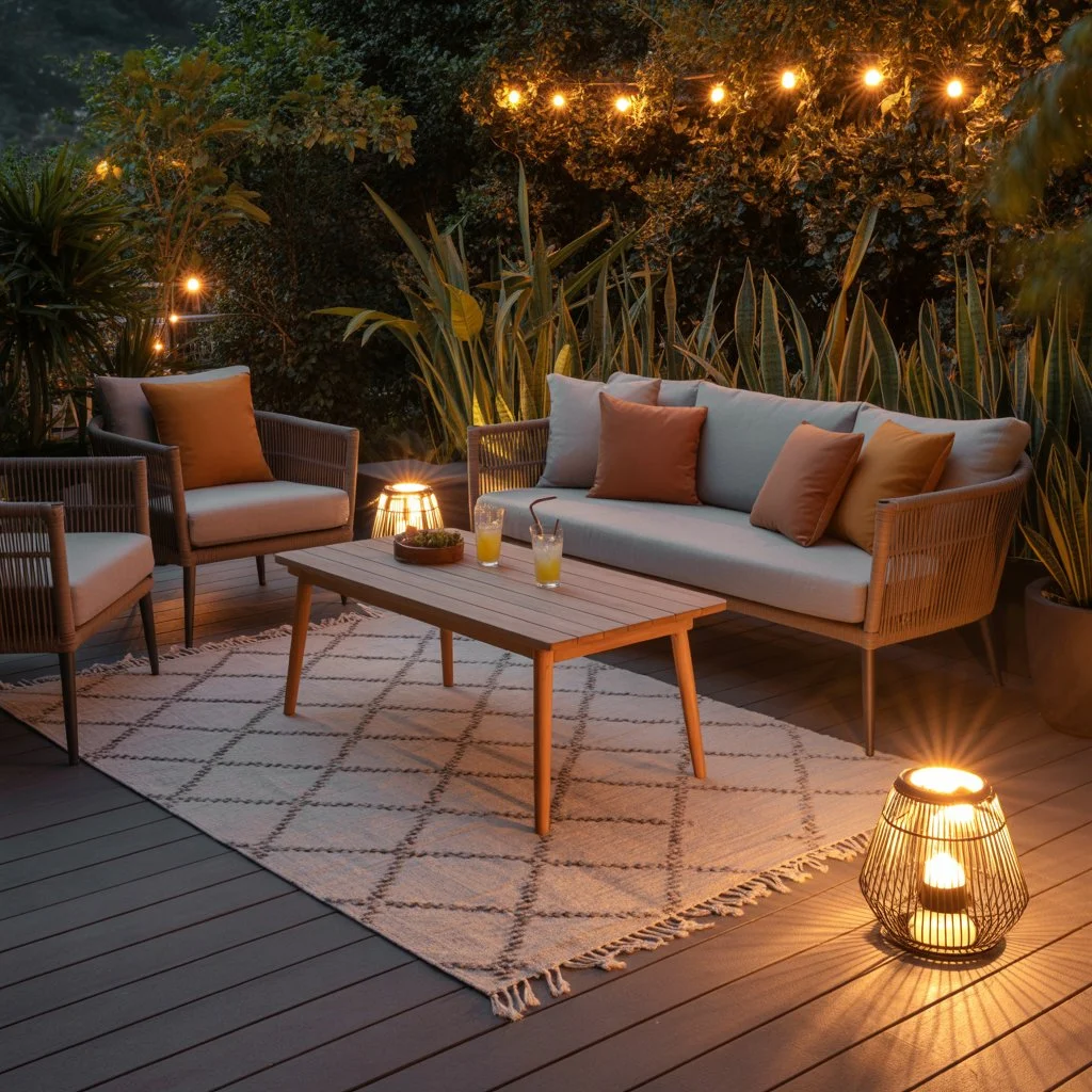 a stunning terrace 