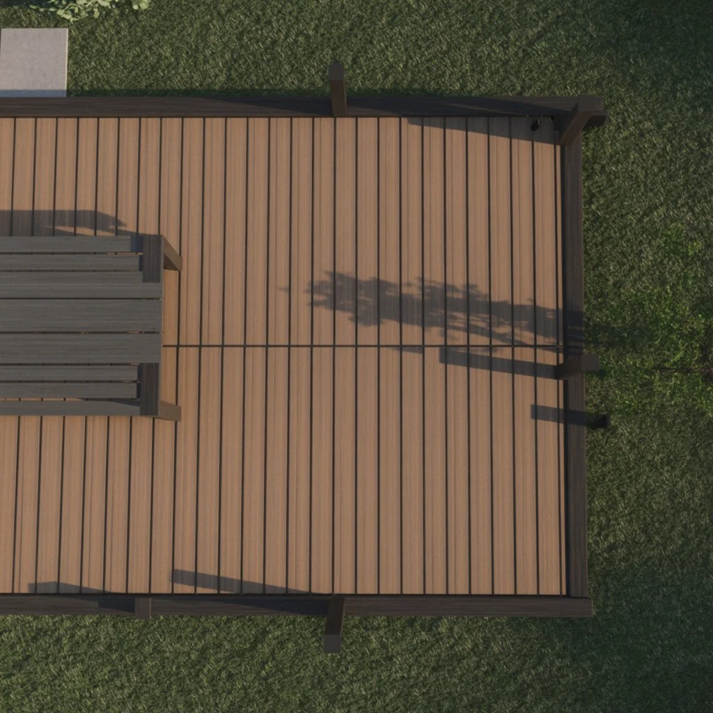 Decking on the ground or on joists 