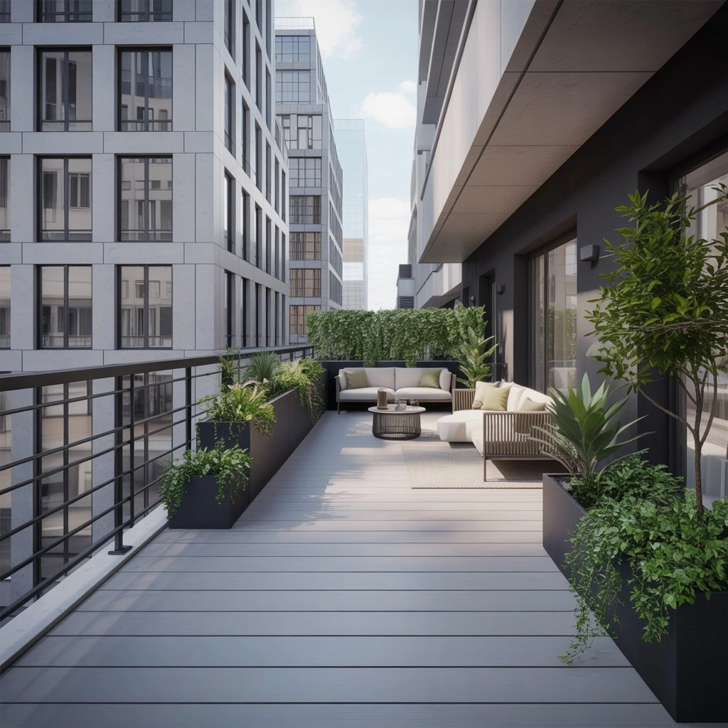 balcony with composite decking