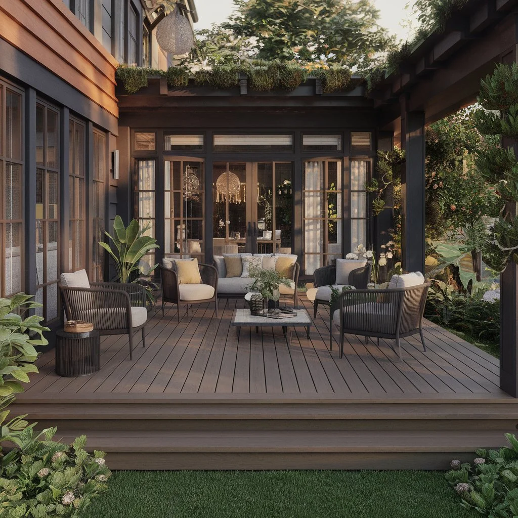 brown composite decking board