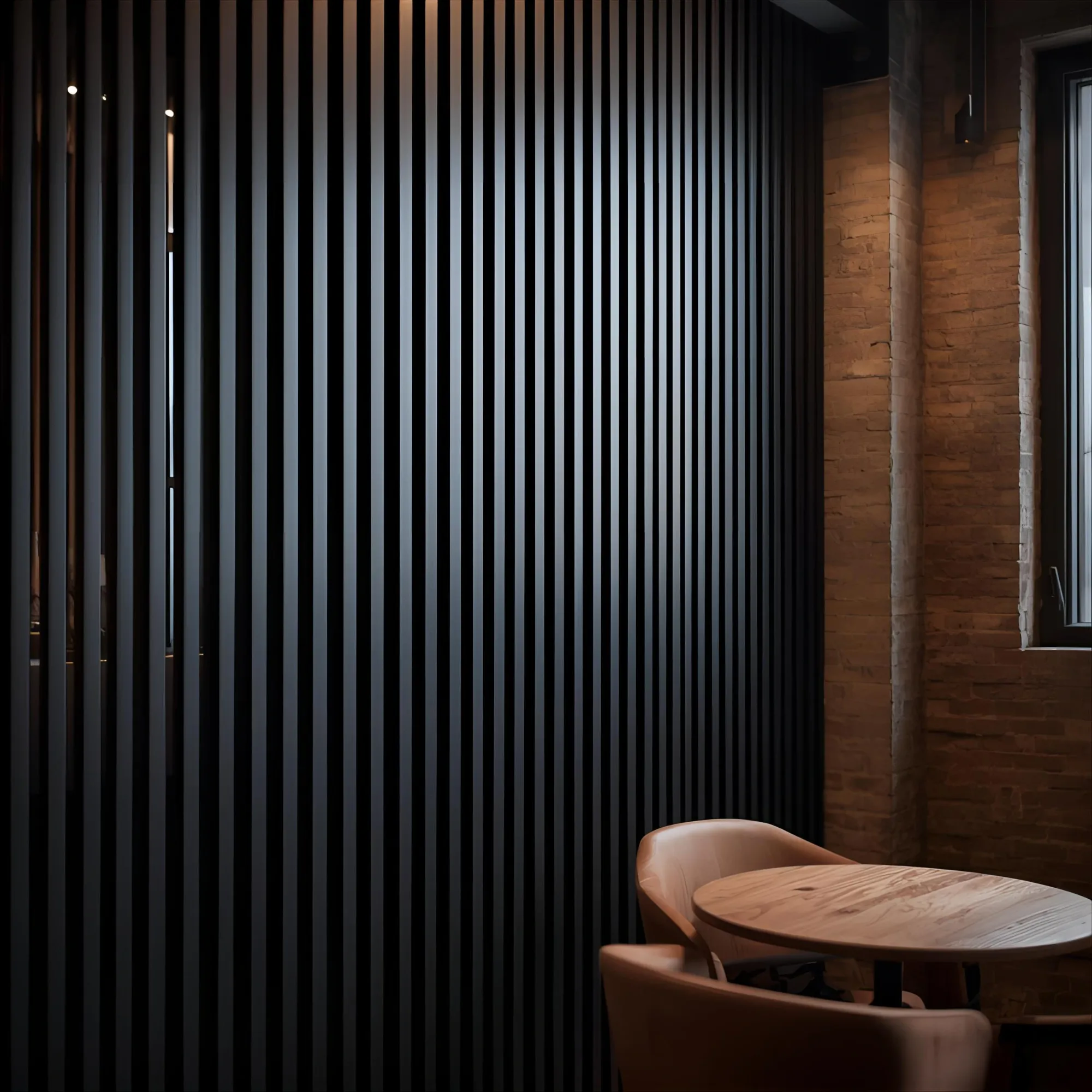 dark wall slats