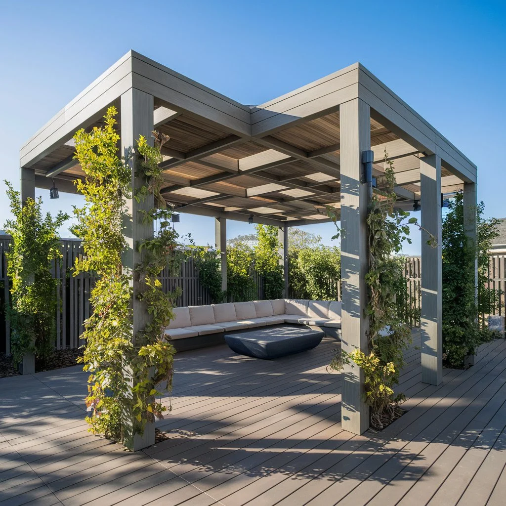 shade on the terrace