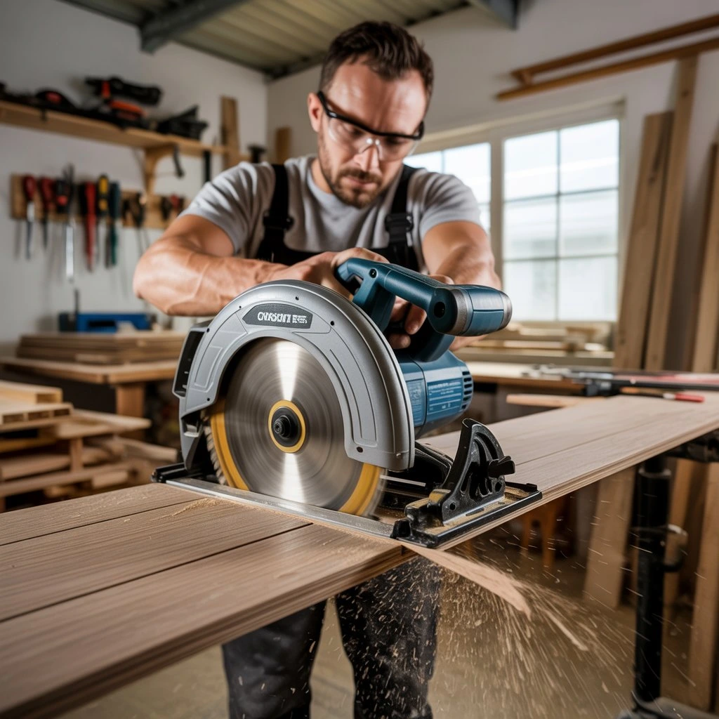 Cutting composite decking boards