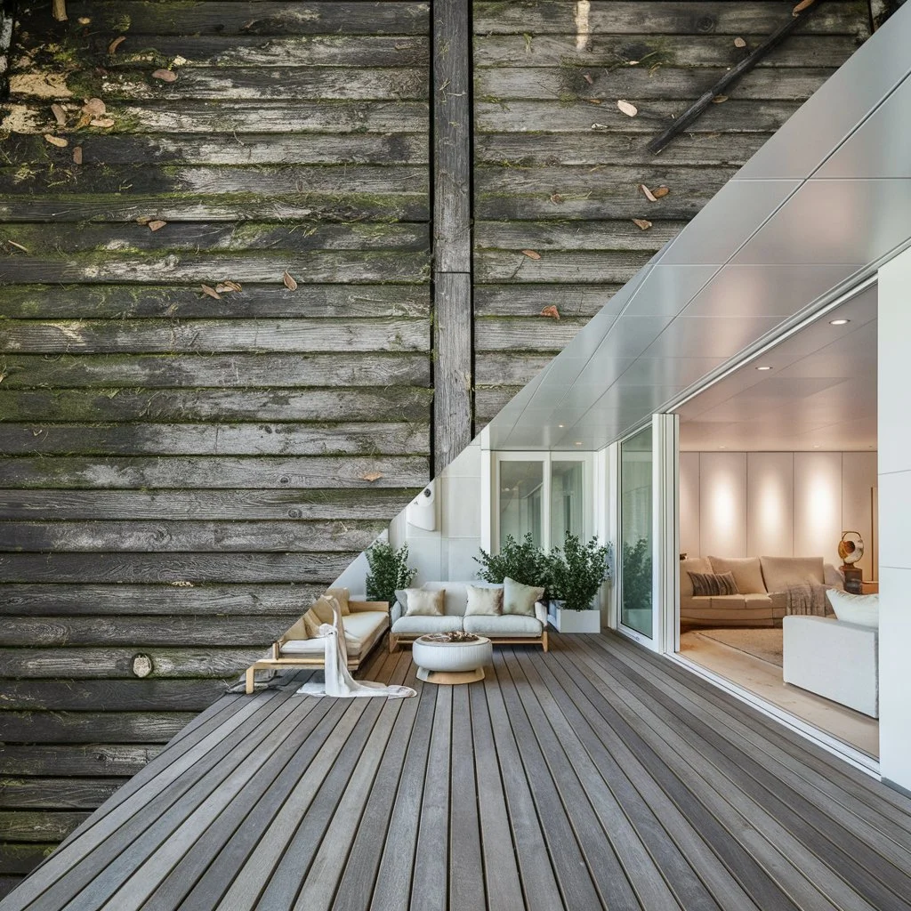 clean and dirty terrace