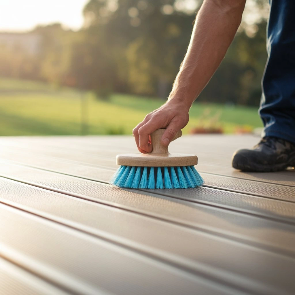 cleaning composite decking