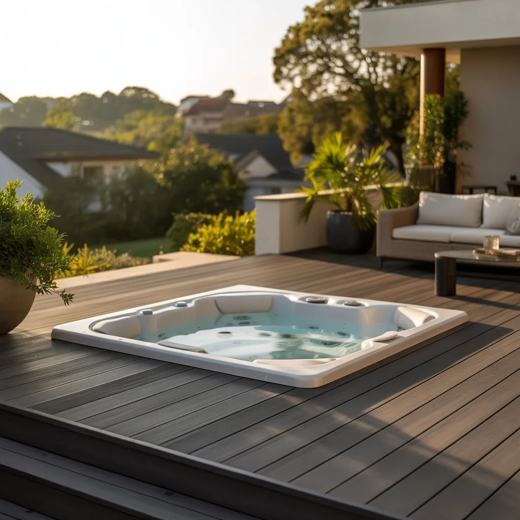 composite decking board - hot tub