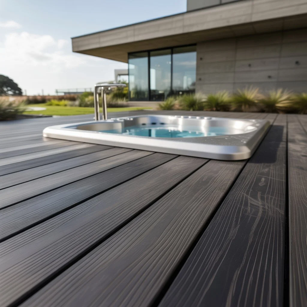 composite decking board - hot tub