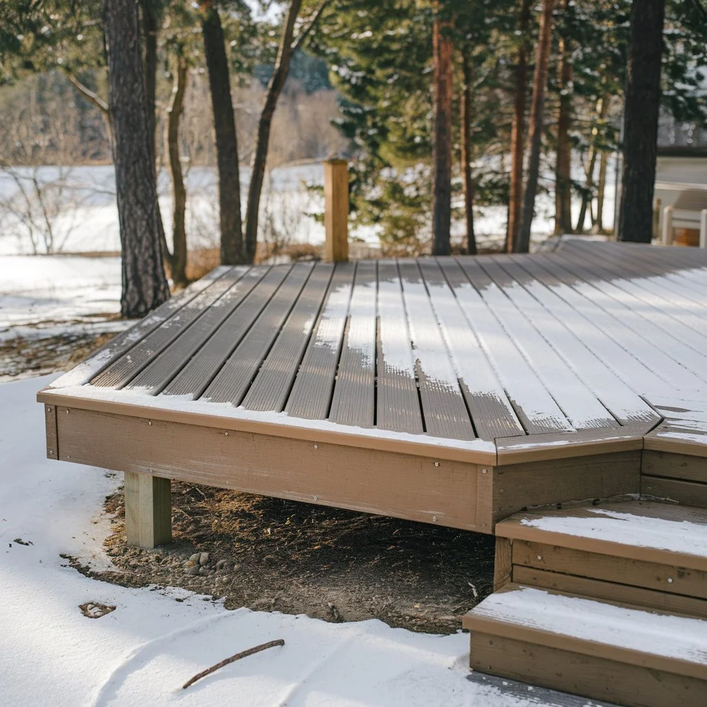 snowy decking