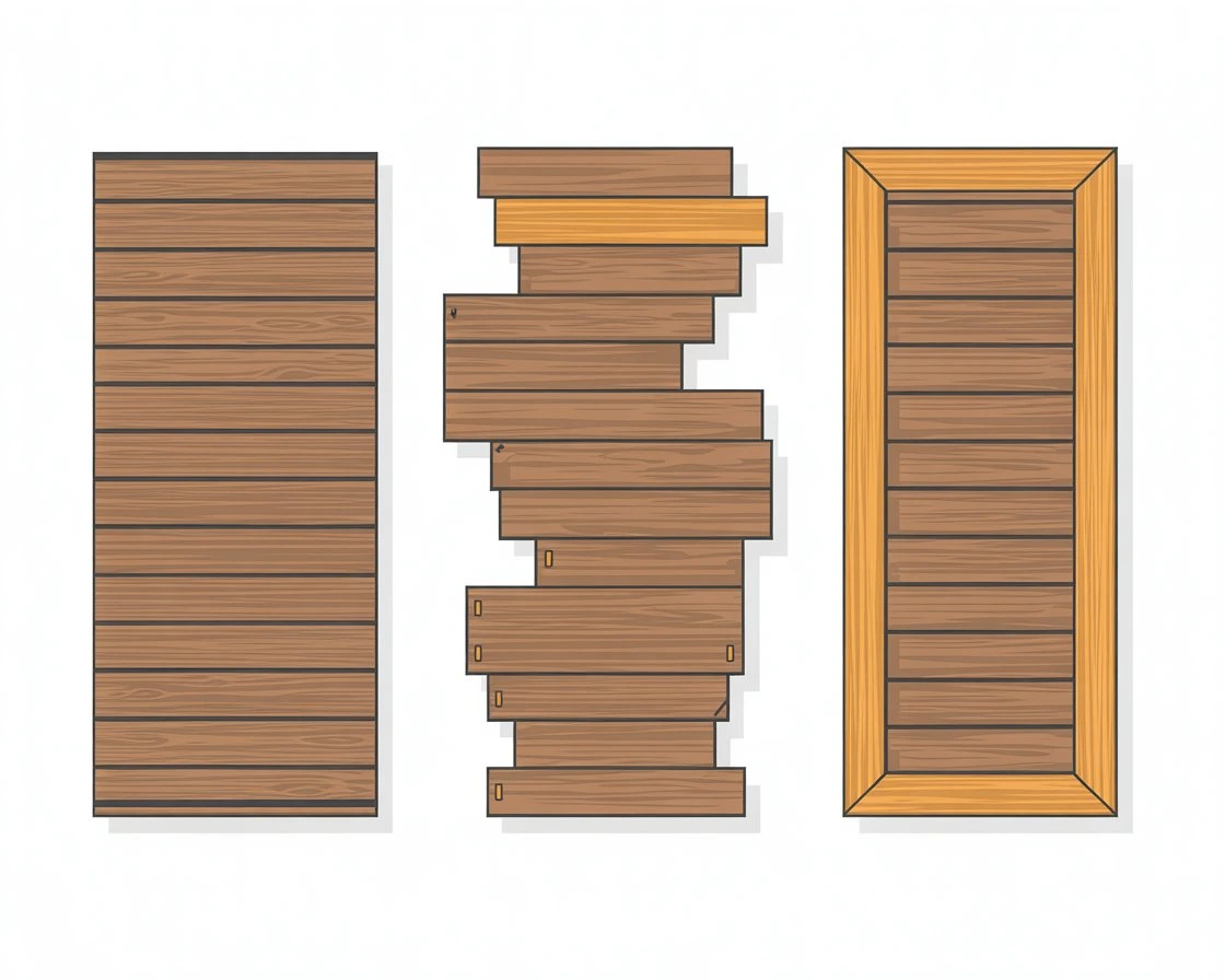 composite decking board - different patterns