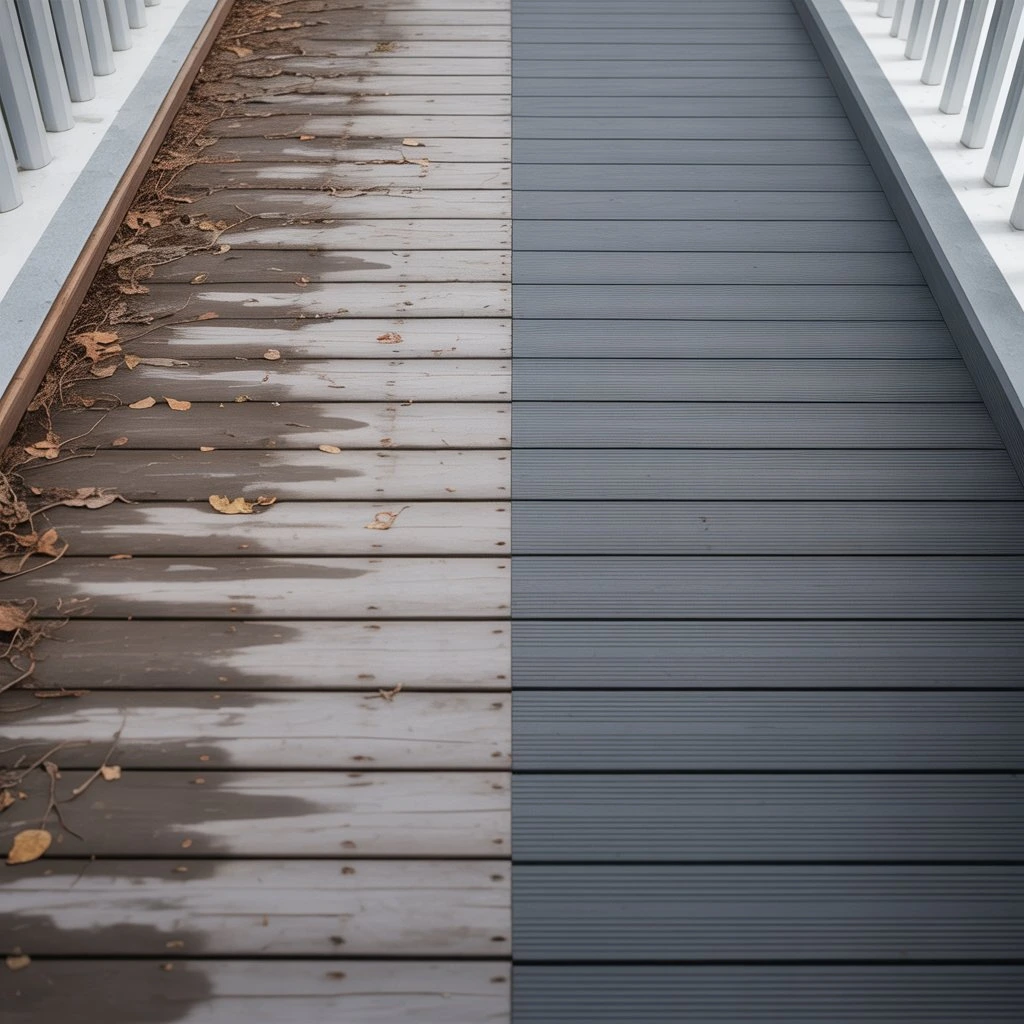 composite decking board or wood for a balcony - comparison
