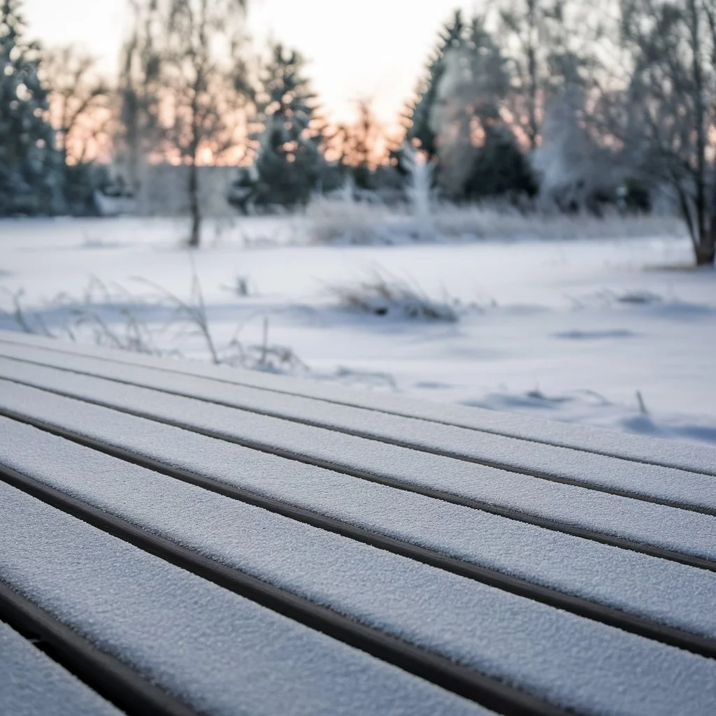 snowy decking