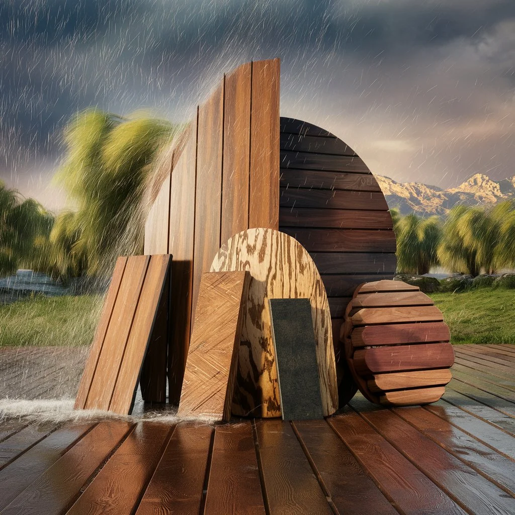 composite material resistant to weather conditions