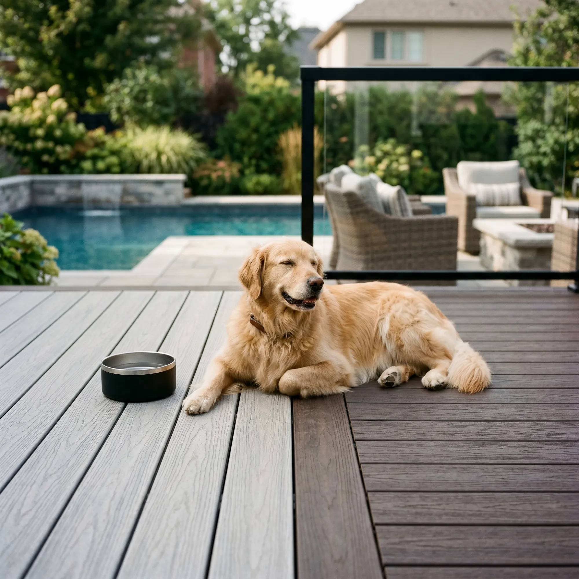 light composite decking boards – pet-friendly
