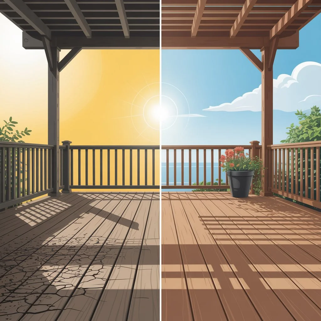 composite decking in hot weather