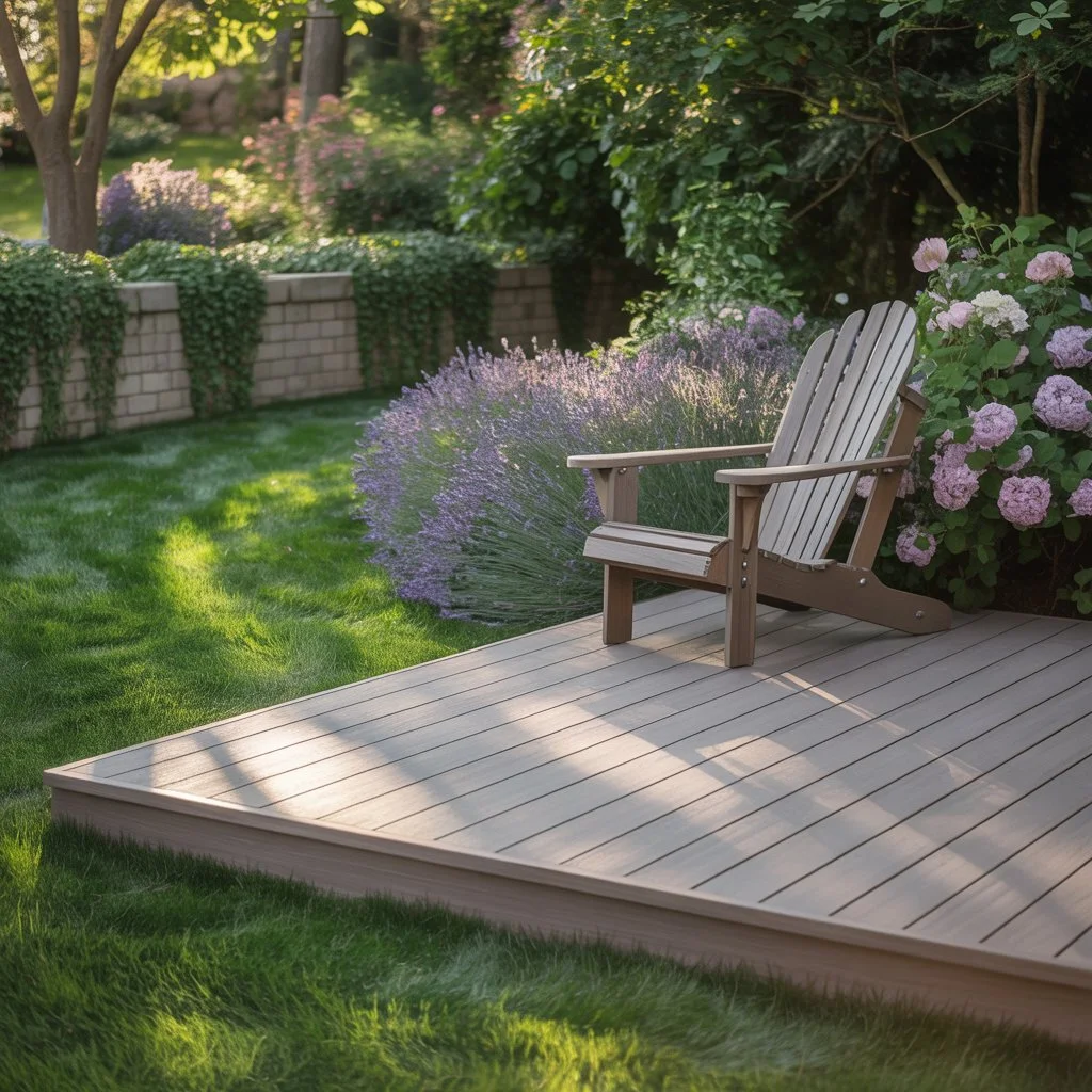 composite decking - green garden 