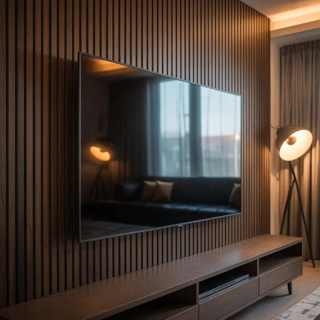 TV slat wall