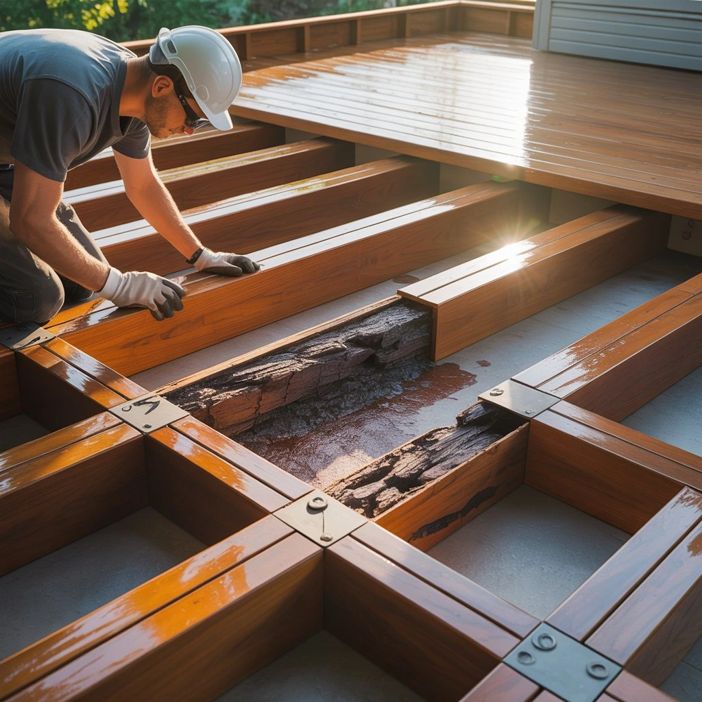 composite decking board - joists are starting to move