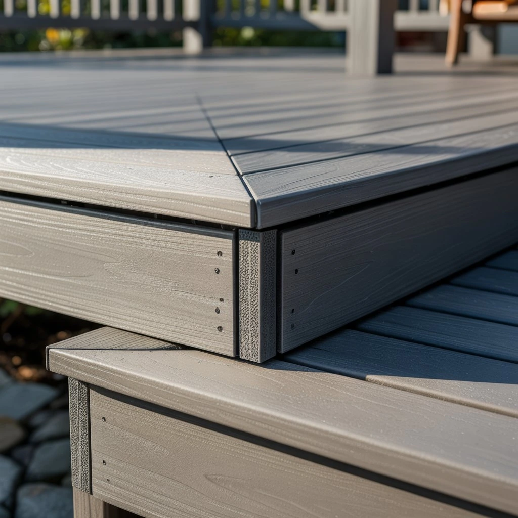 plinth trims - finishing the edge of a composite decking board terrace