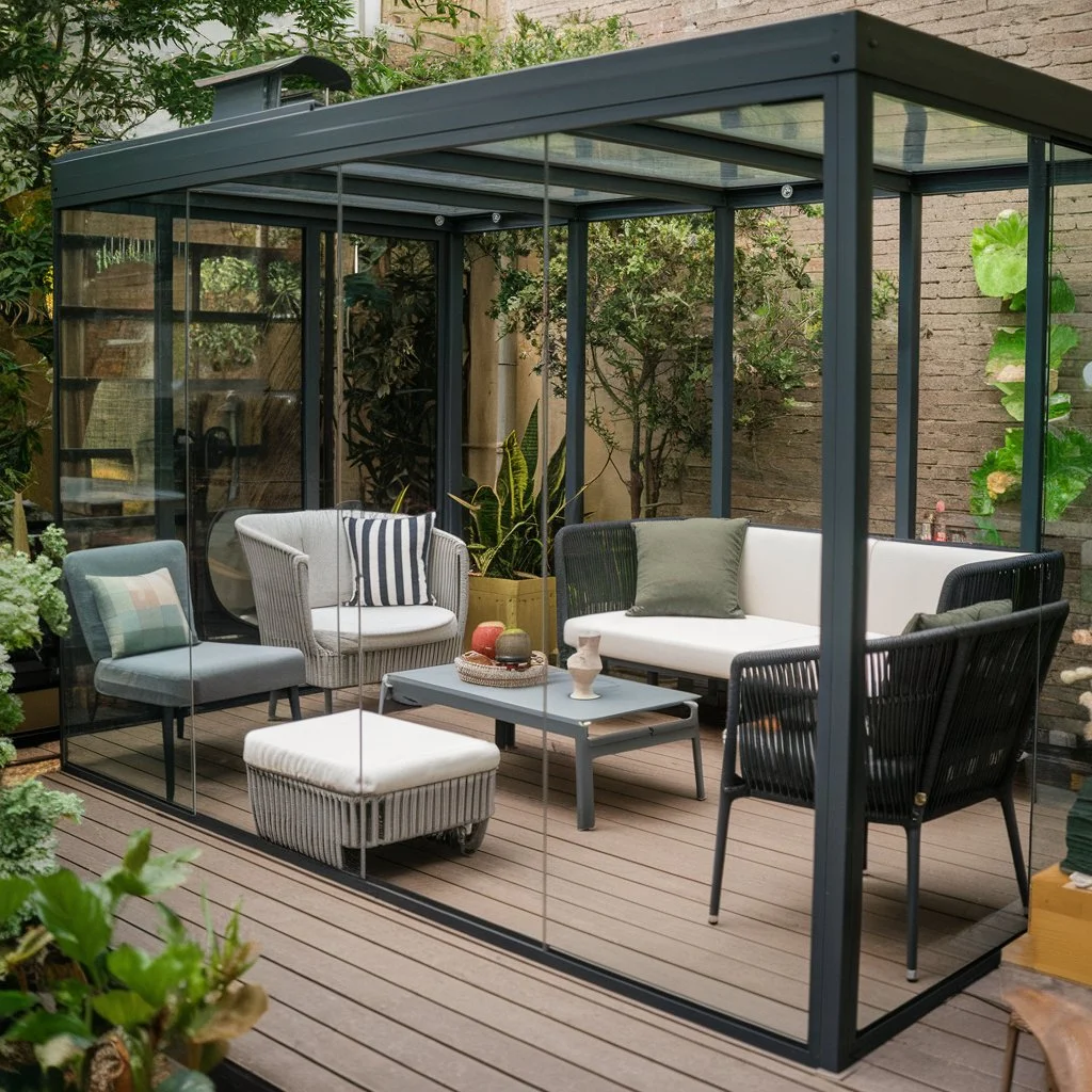 furniture in a winter garden