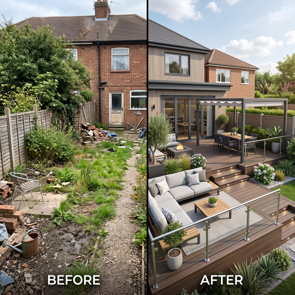composite decking terrace transformation