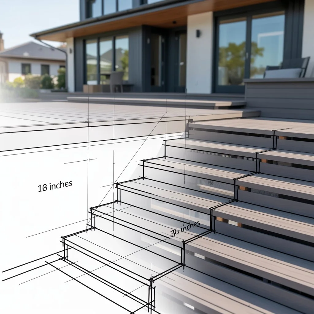 composite decking board steps
