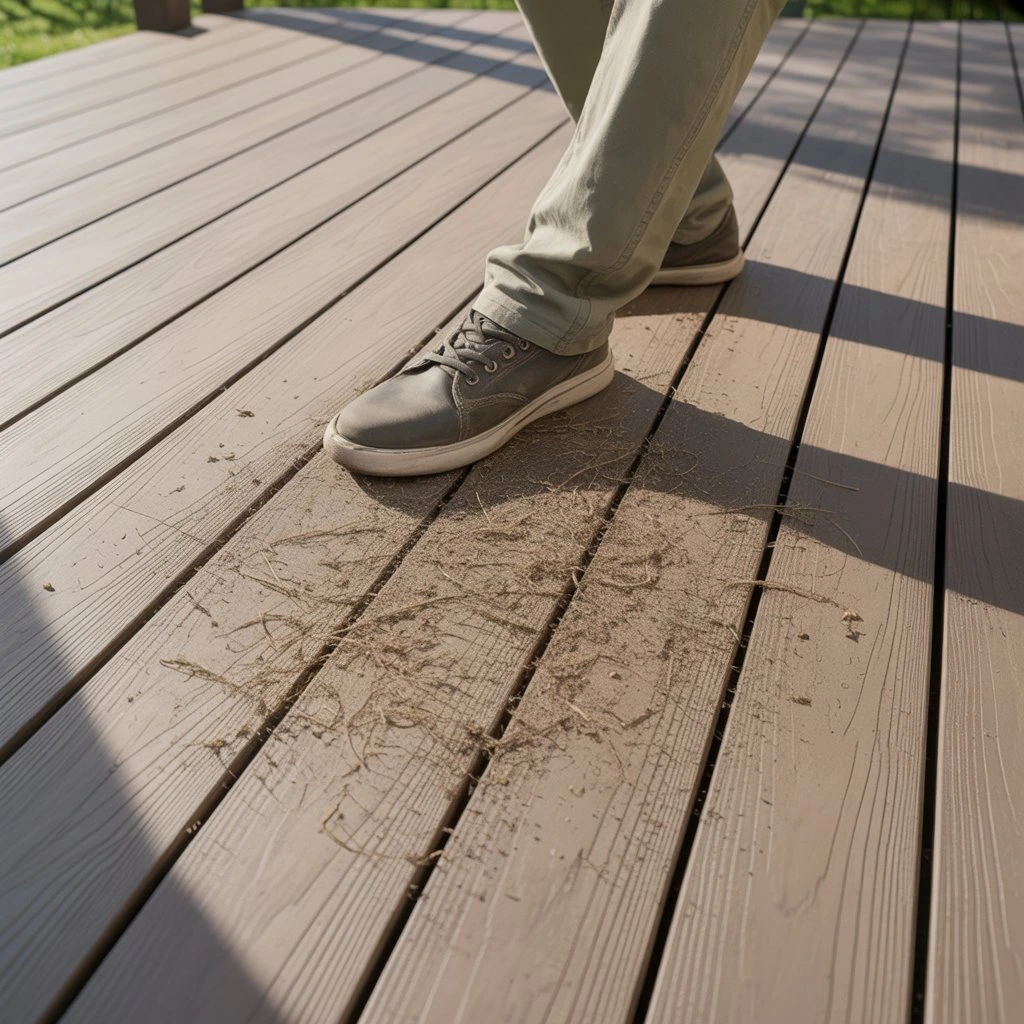 dirt and friction – composite decking board squeaking