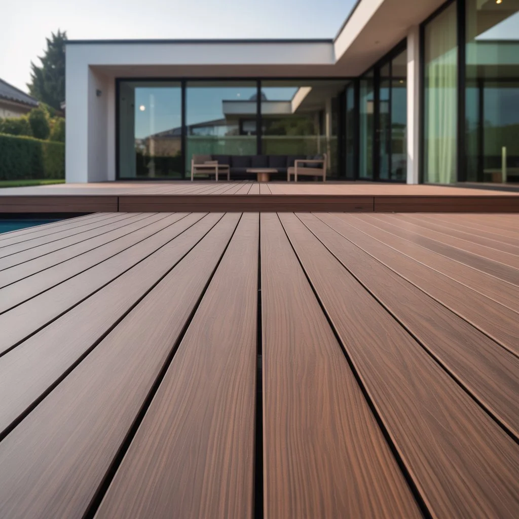 simple patio - less composite decking waste
