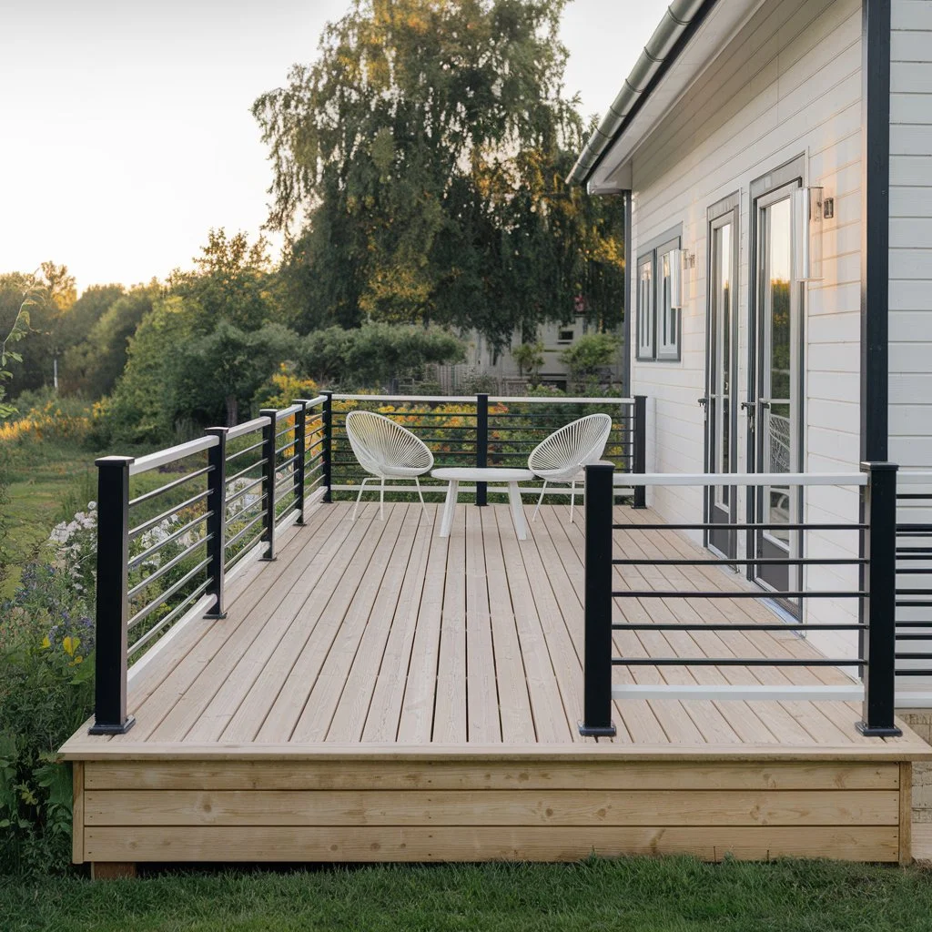 Scandinavian spruce terrace