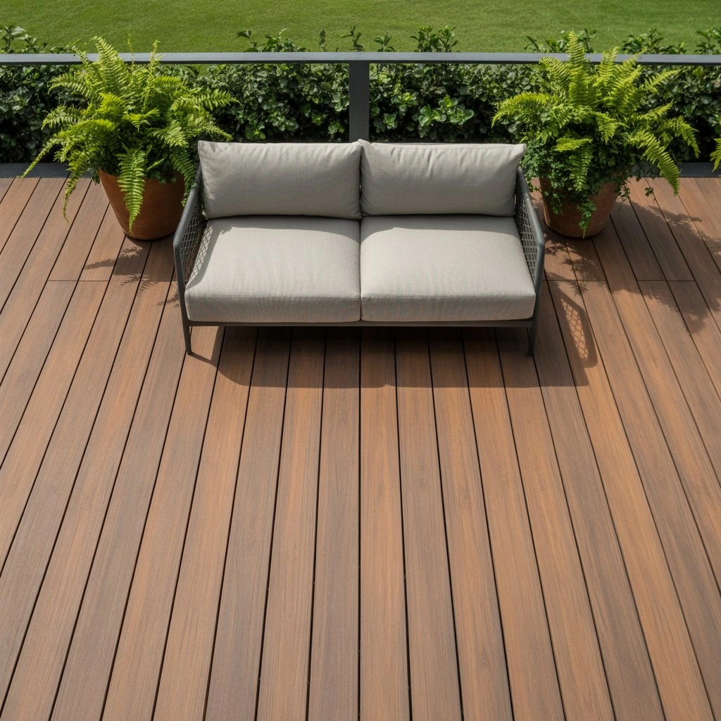 uncovered composite terrace 
