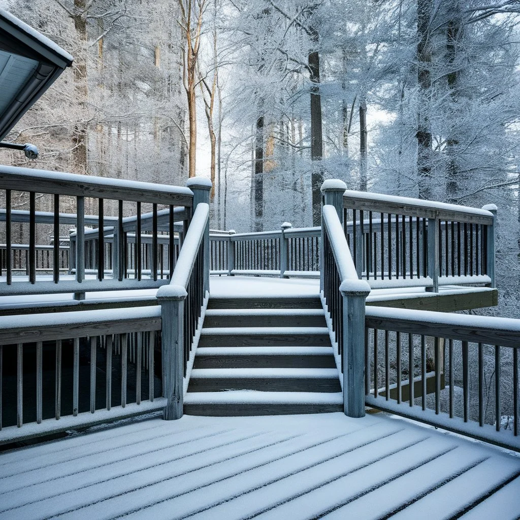 terrace in winter