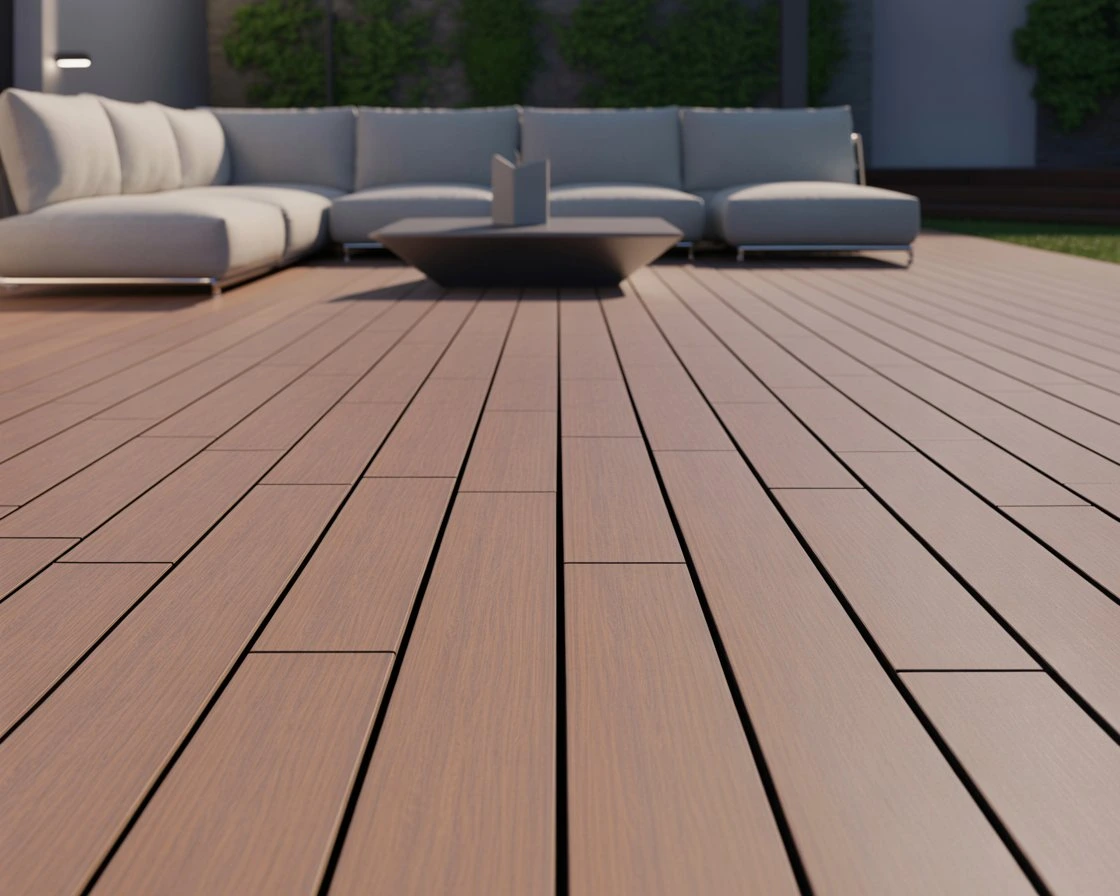composite decking - staggered layout