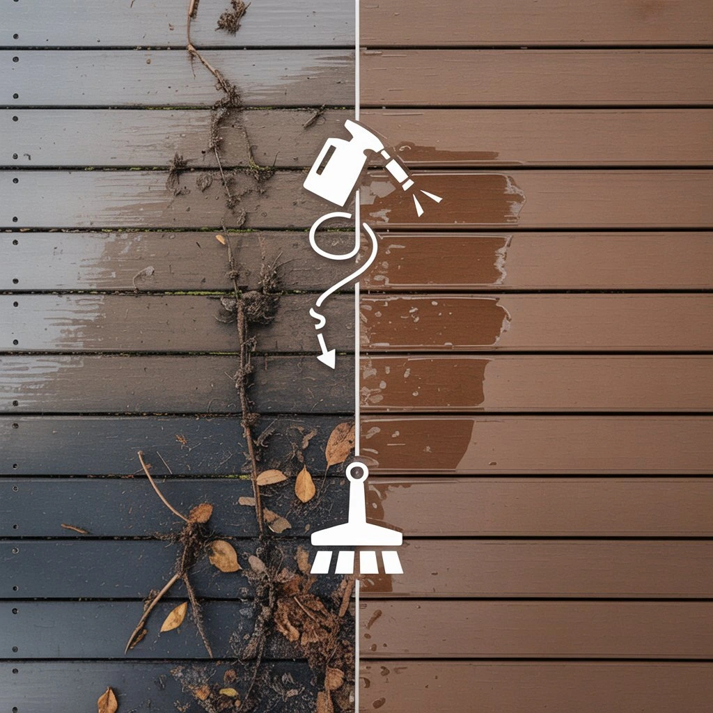 remove stains from composite material
