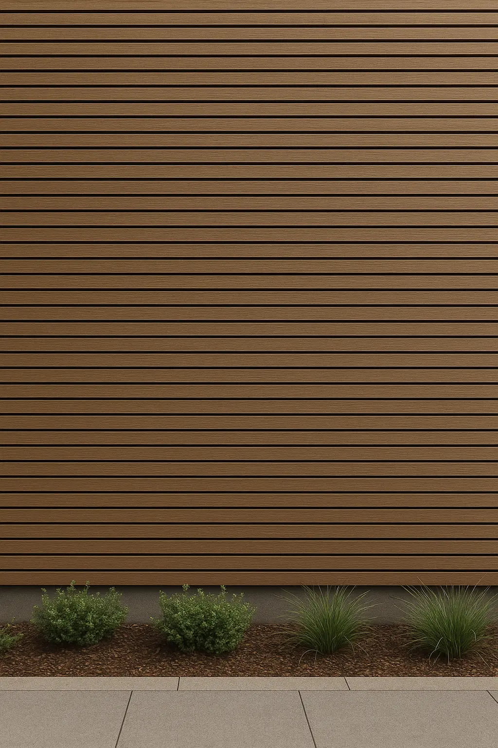 exterior slat on the façade