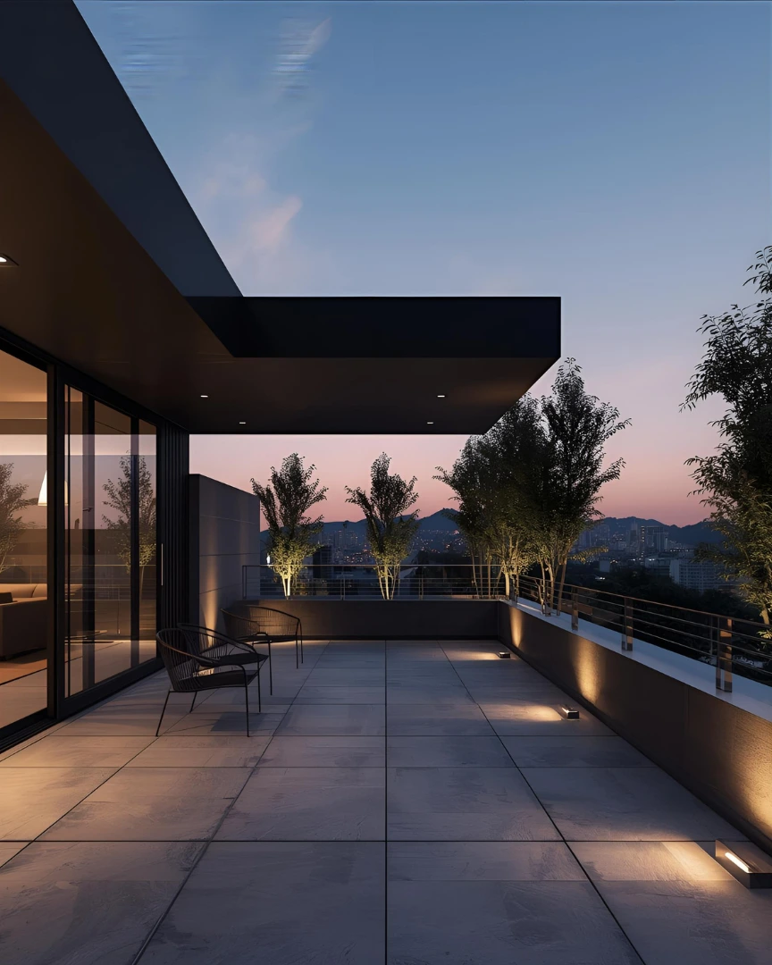 Porcelain stoneware terrace