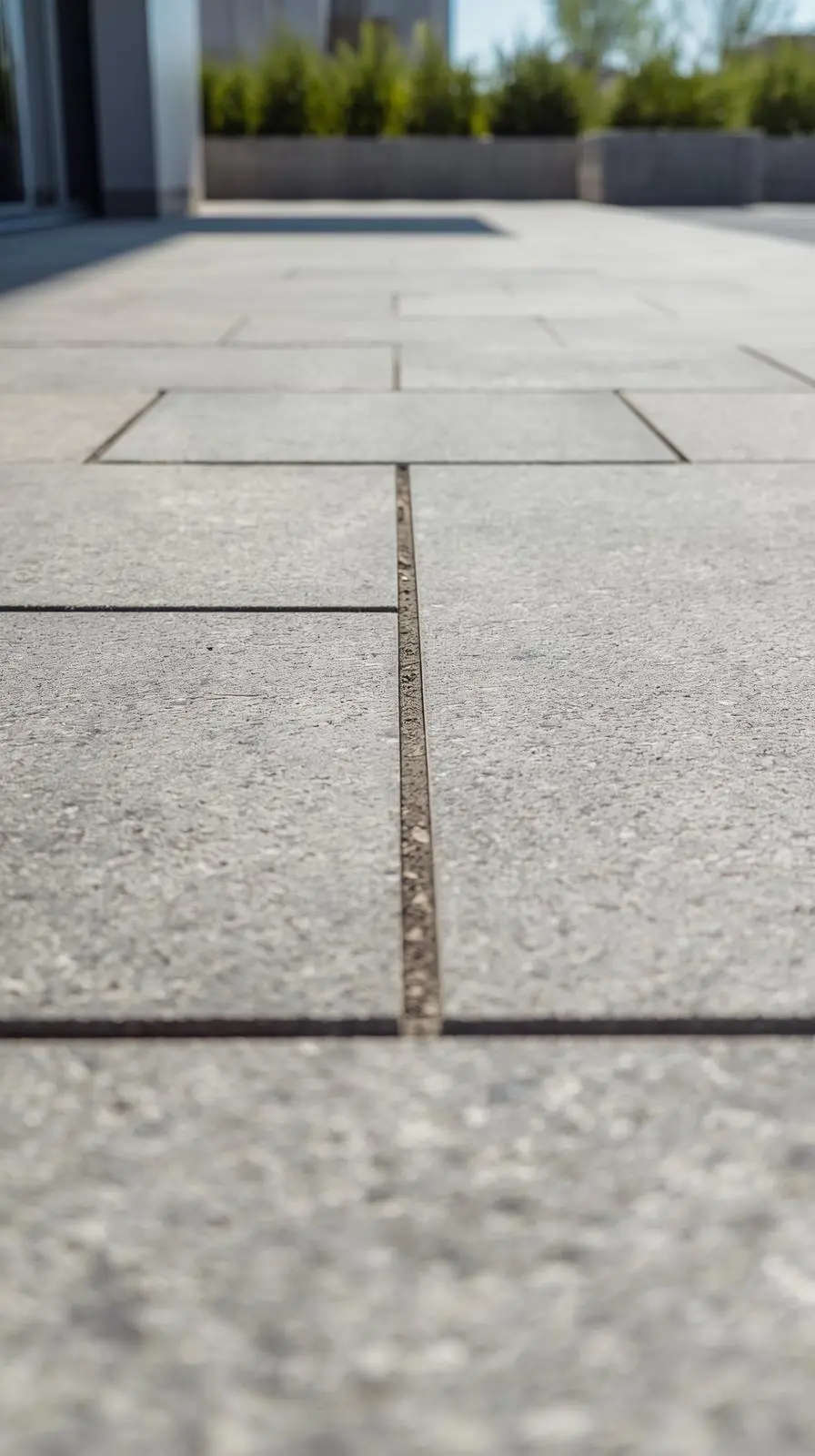 terrace made of concrete slabs