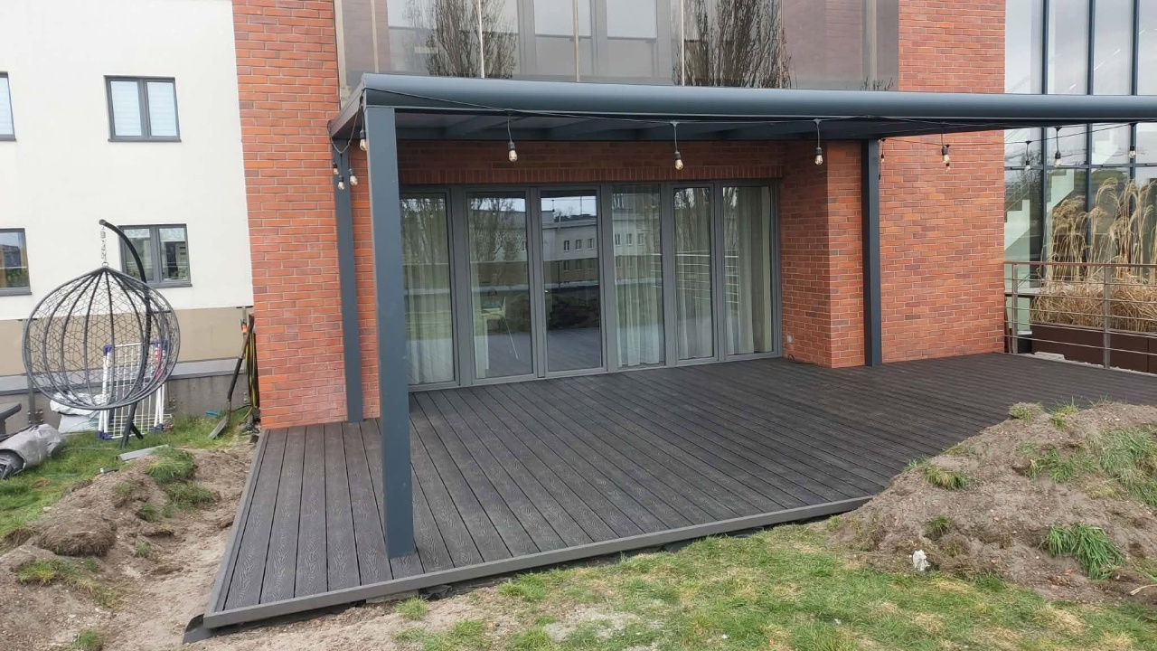 DUO copper composite decking board project - Sokółka.
