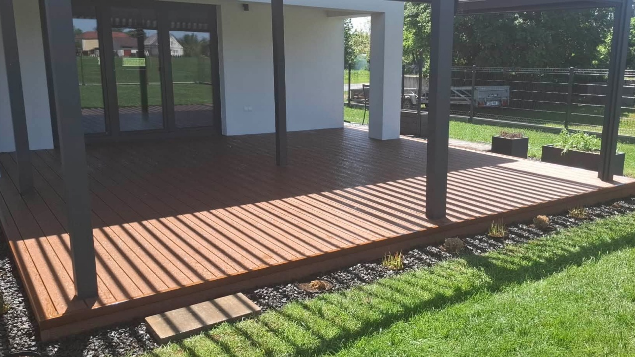 DUO Copper composite decking board project - Racibórz.