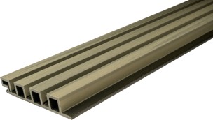 3D SILVER FIR Composite Slatted Cladding Board
