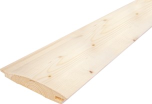 Half-round spruce cladding board PÓŁBAL 28x146 Scandinavian Spruce 5.4 m