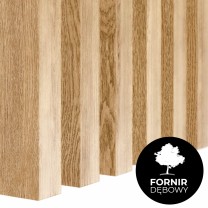 Natural oak veneer wall slats 30x40 mm – decorative wall battens