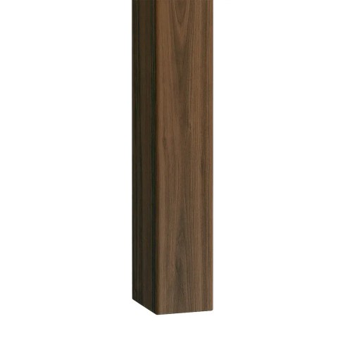 Vertical dark walnut-coloured wall slat with visible wood grain.